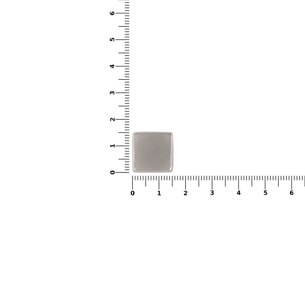 Квадратный шильдик на резинку Epoxi, матовый серебристый-3