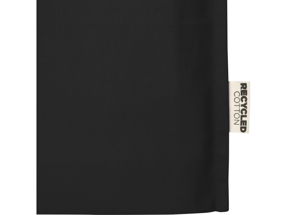 Florida эко-сумка с ластовицей плотностью 270 г/м² - сплошной черный-3