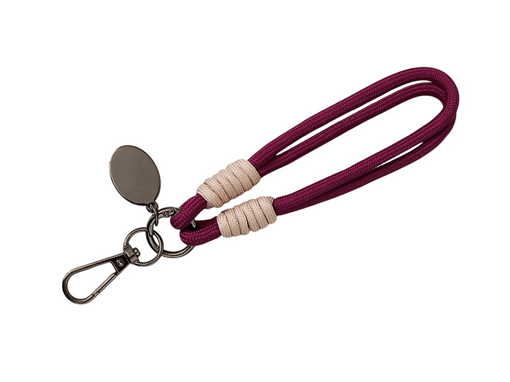 Брелок-браслет Bohemian c тканевым держателем для телефона, бургунди-3