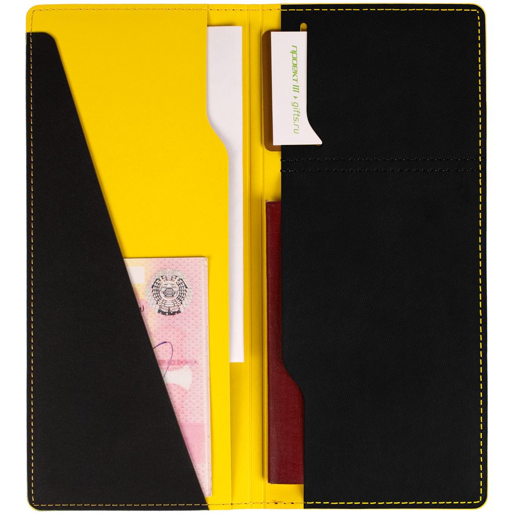 Дорожный органайзер Multimo, черный с желтым-2