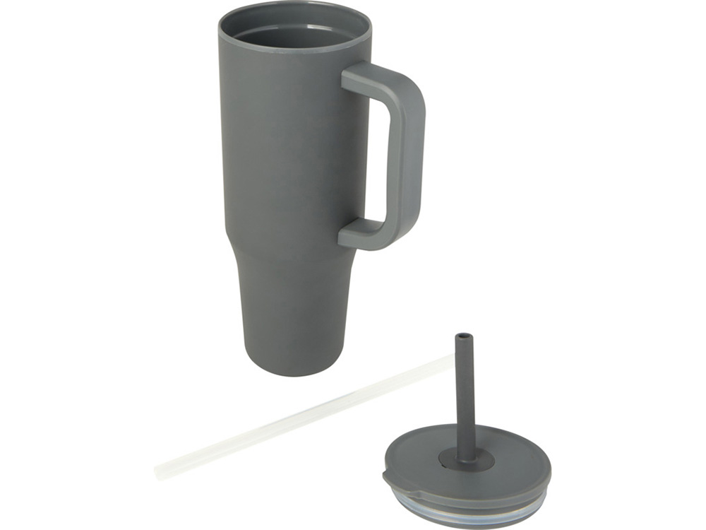 Brady термостакан с силиконовой трубочкой, 900 мл, сертифицированный согласно RCS- Серый-2