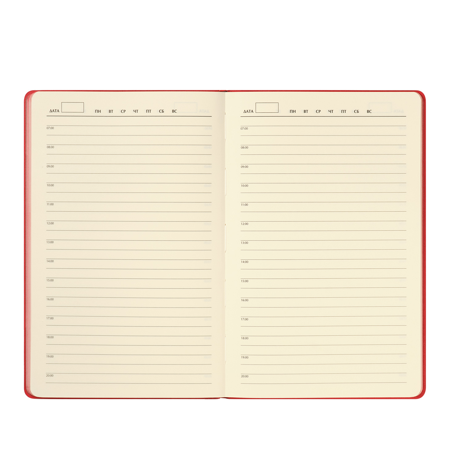 Ежедневник Рейн (Rain) недатированный, красный-9