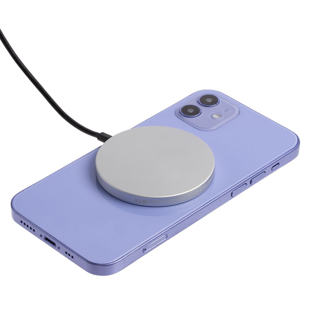 Магнитное зарядное устройство Cooper Rond, 15 Вт, серебристое-2