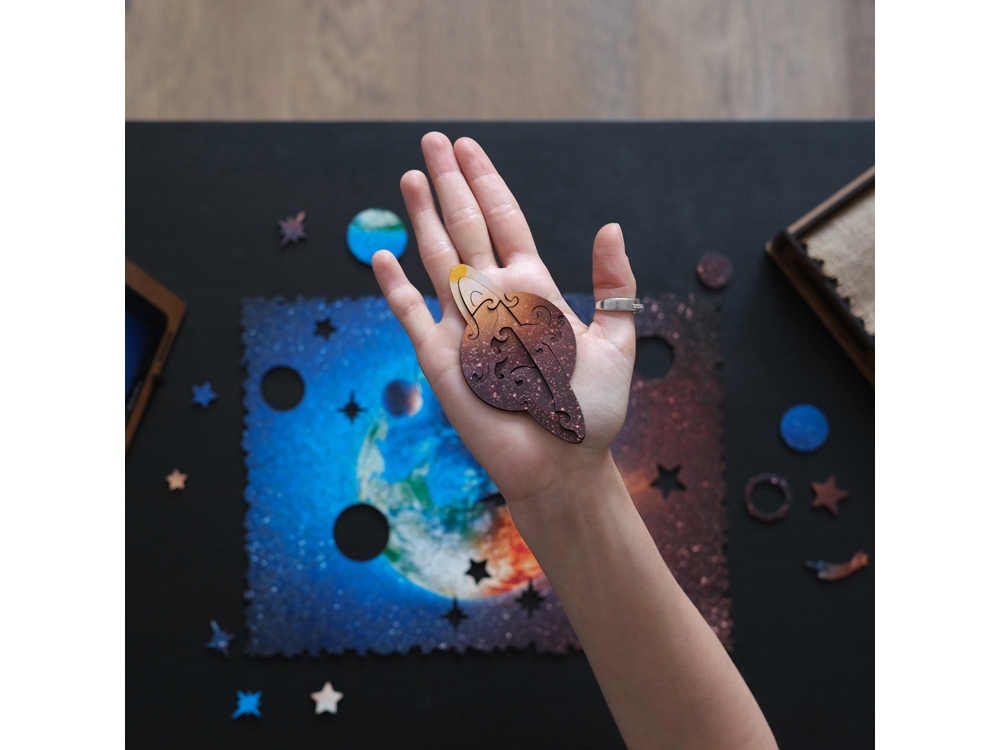 Деревянный пазл Earth-2