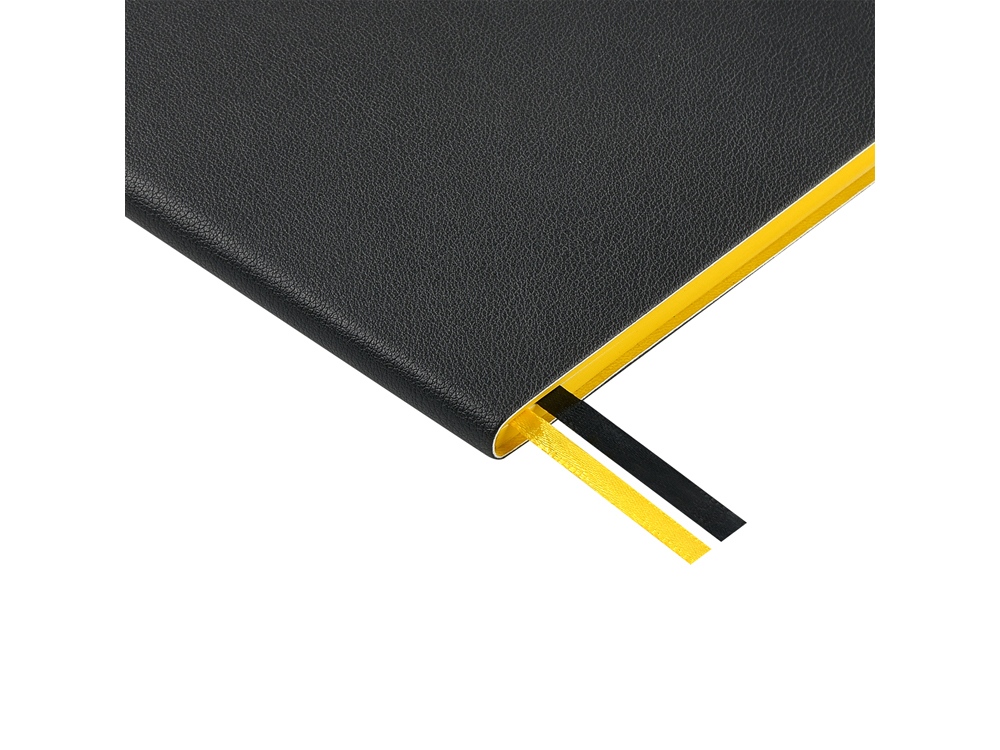 Блокнот А5 Boston, черный с желтым срезом-5