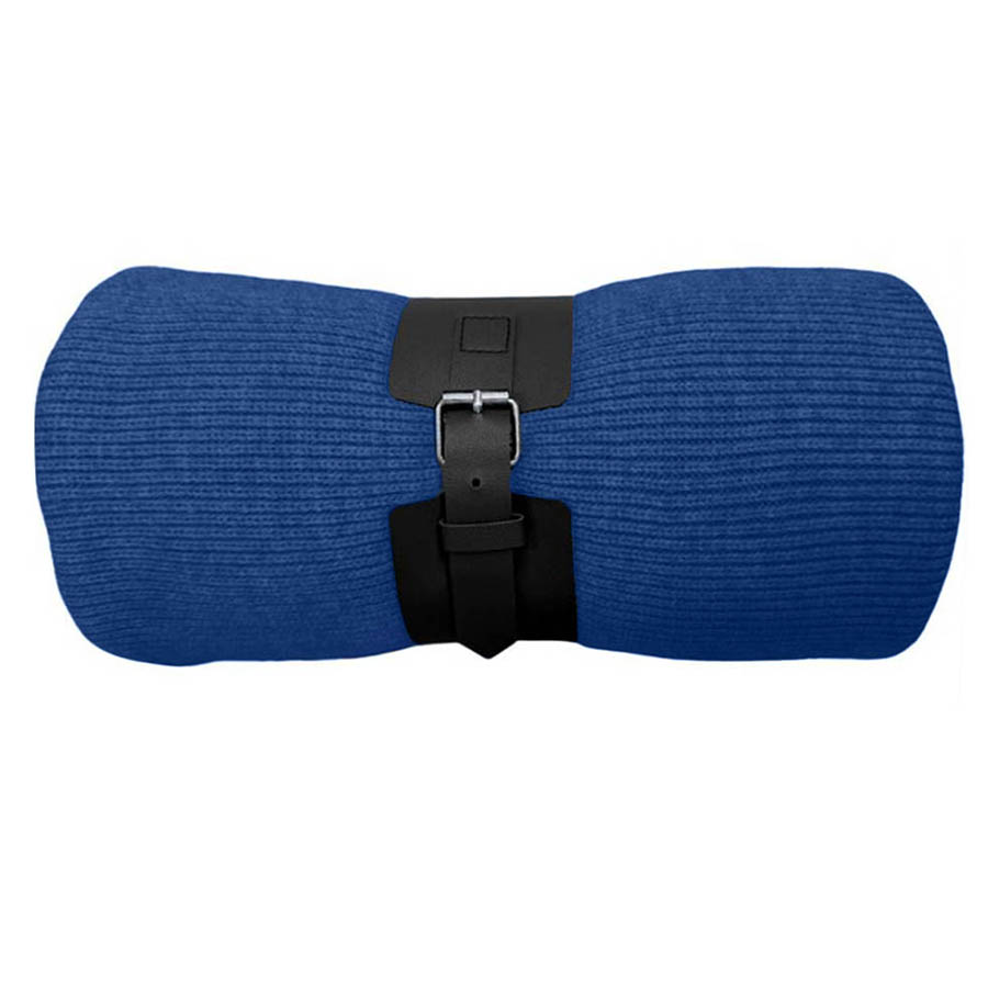 Плед  "Belt"; синий; 130 х 180 см; 100% акрил, с поясом, синий-1
