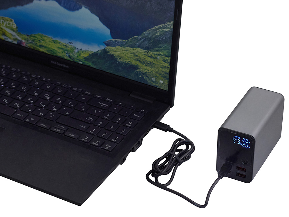 Внешний аккумулятор для ноутбуков EpIQ, 100 Вт, 30000 mAh, темно-серый-10