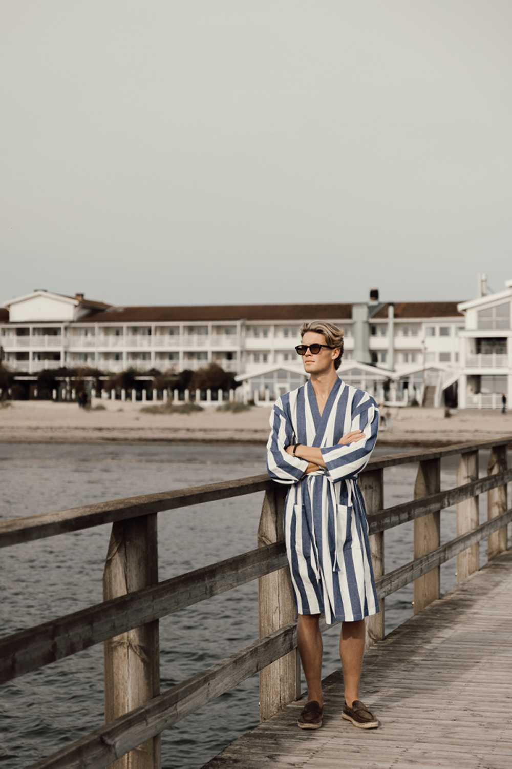 Халат VINGA Ornos из переработанного хлопка GRS, L/XL-5