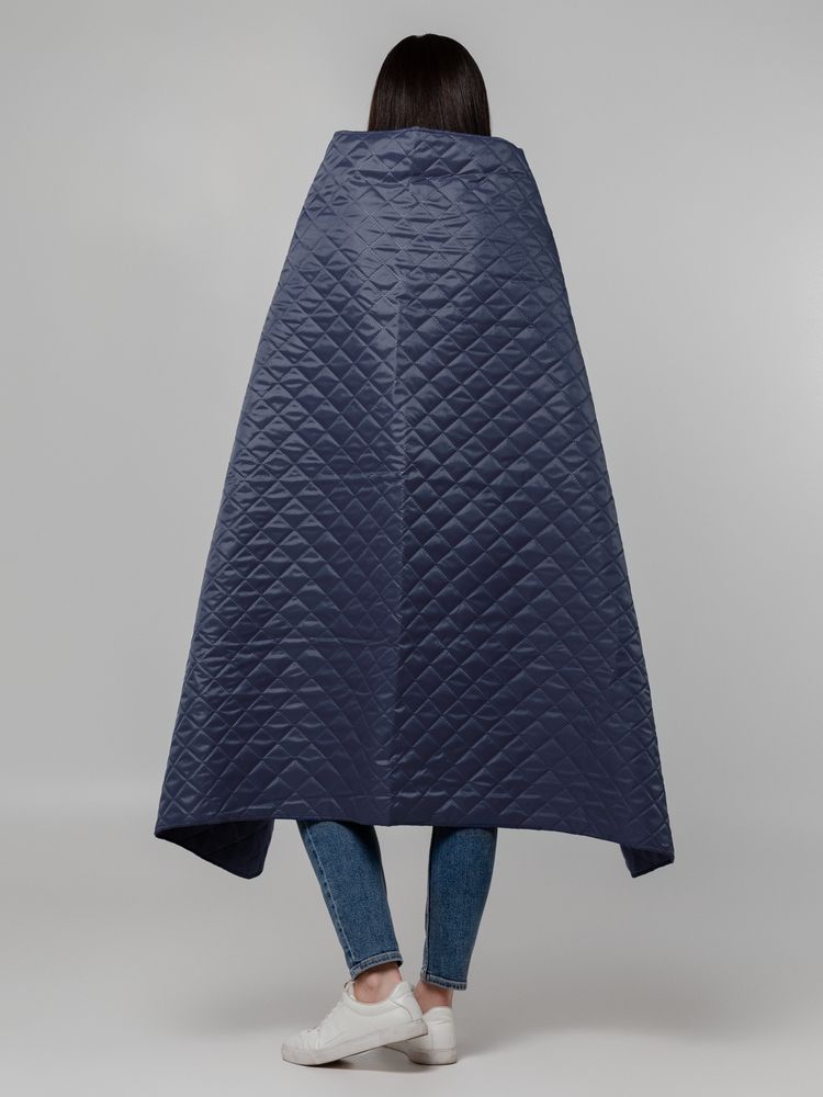 Плед-пончо для пикника SnapCoat, синий-5