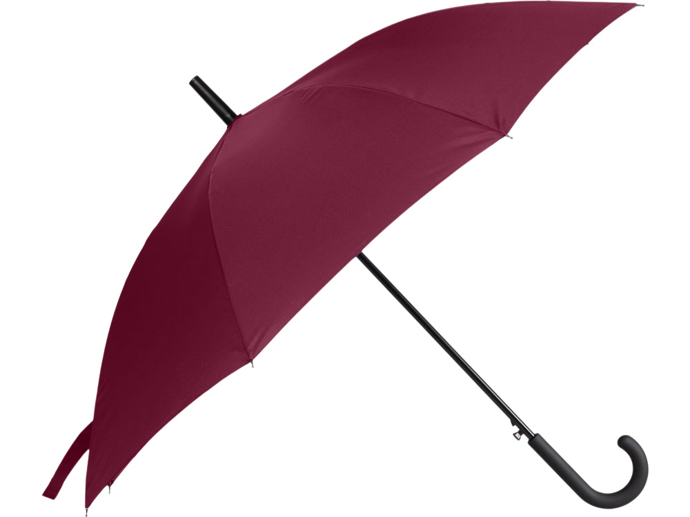 Зонт-трость Reviver с куполом из переработанного пластика, бордовый-2