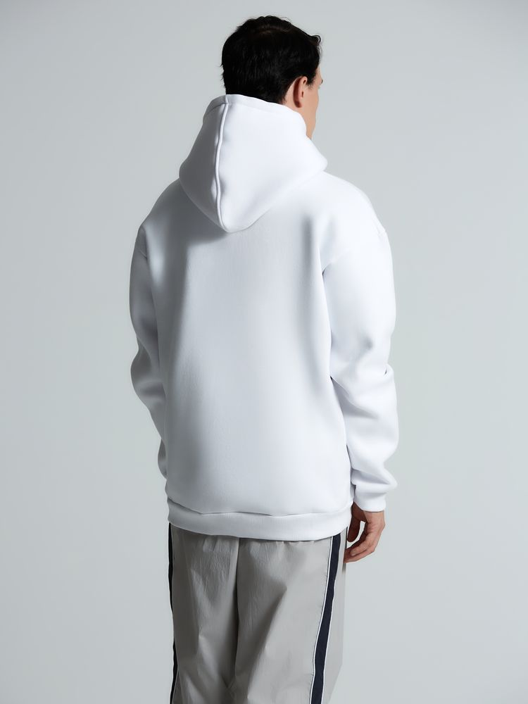 Толстовка унисекс оверсайз Zippy, белая-7