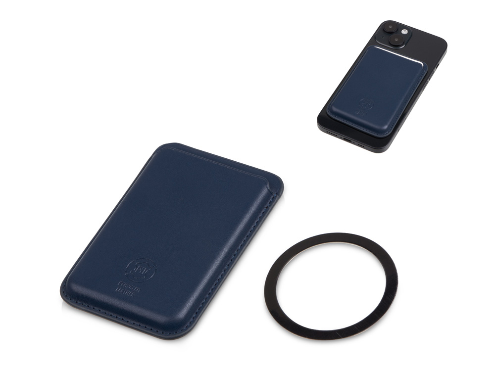 Магнитный картхолдер Cairo, темно-синий-0