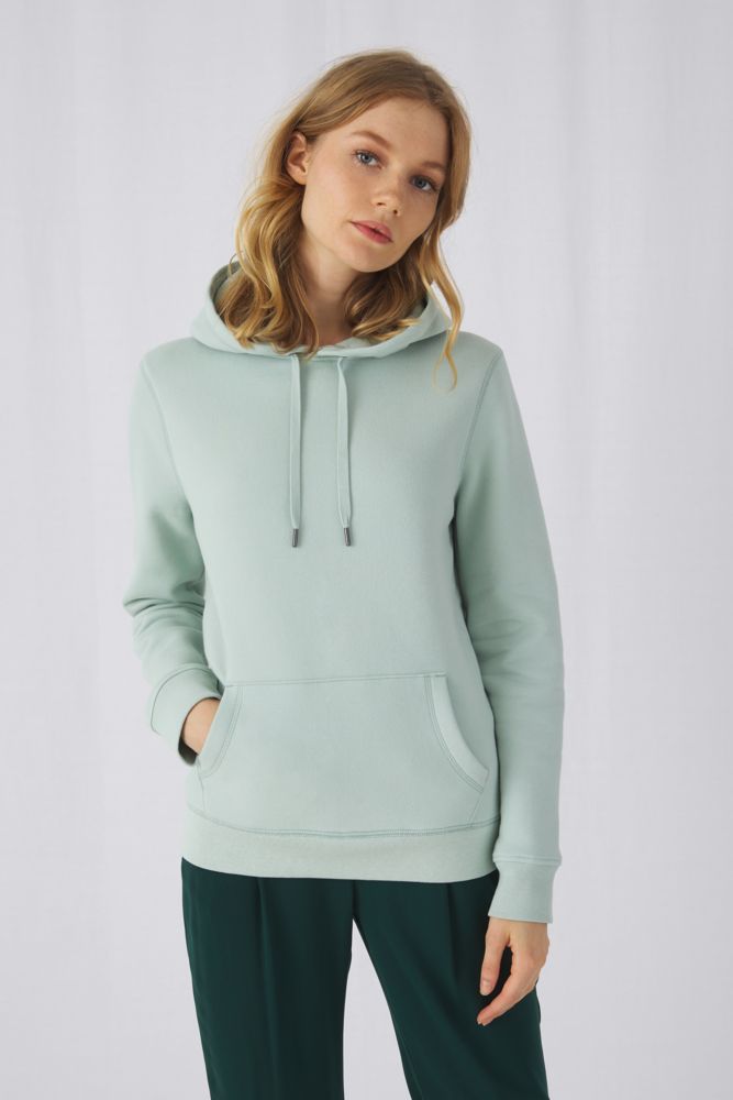 Толстовка с капюшоном женская Queen, белая-3