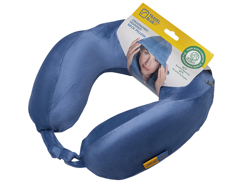 Подушка для путешествий с капюшоном Travel Blue Hooded Tranquility Pillow (216), цвет синий-3