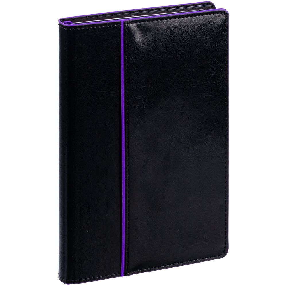 Ежедневник Alanis, недатированный, черный с фиолетовым-1