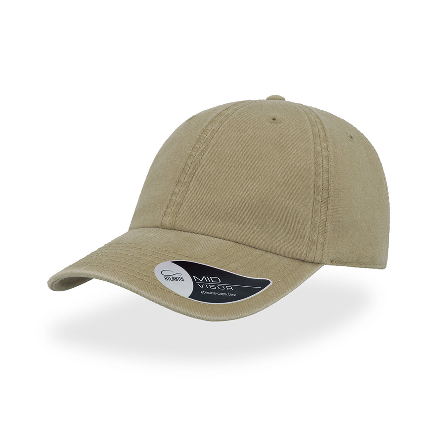 Бейсболка винтажная DIGG, 6 клиньев, металлическая застежка, хаки-0