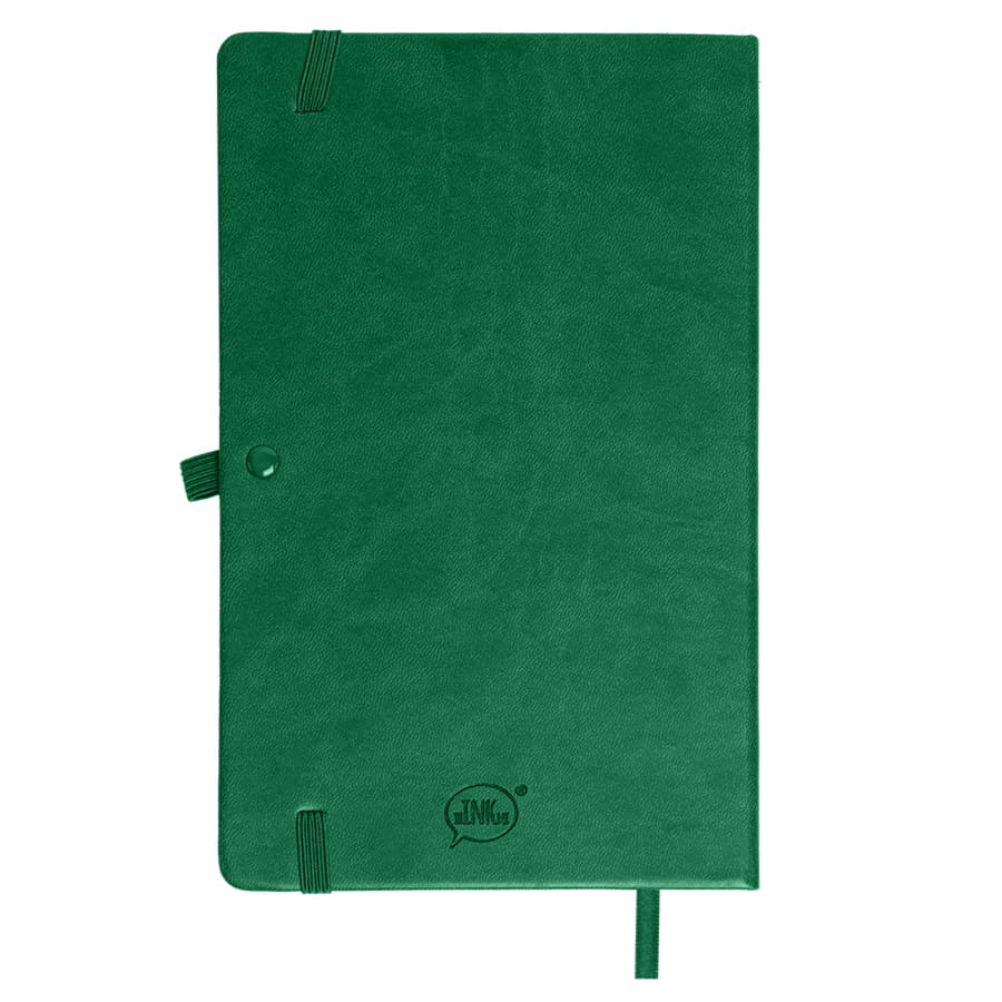 Бизнес-блокнот "Justy", 130*210 мм, зеленый, твердая обложка,  резинка 7 мм, блок-линейка, зеленый-2