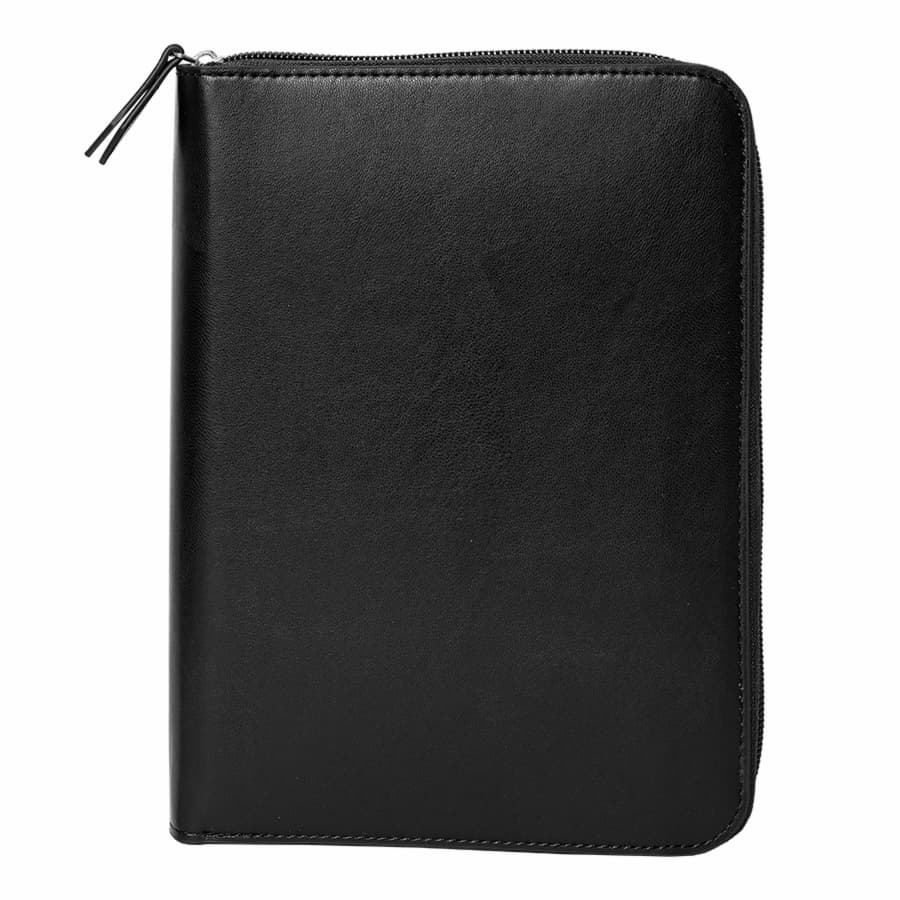 Ежедневник недатированный Chief, A5, на молнии, черный, кремовый блок, подарочная коробка, черный-1