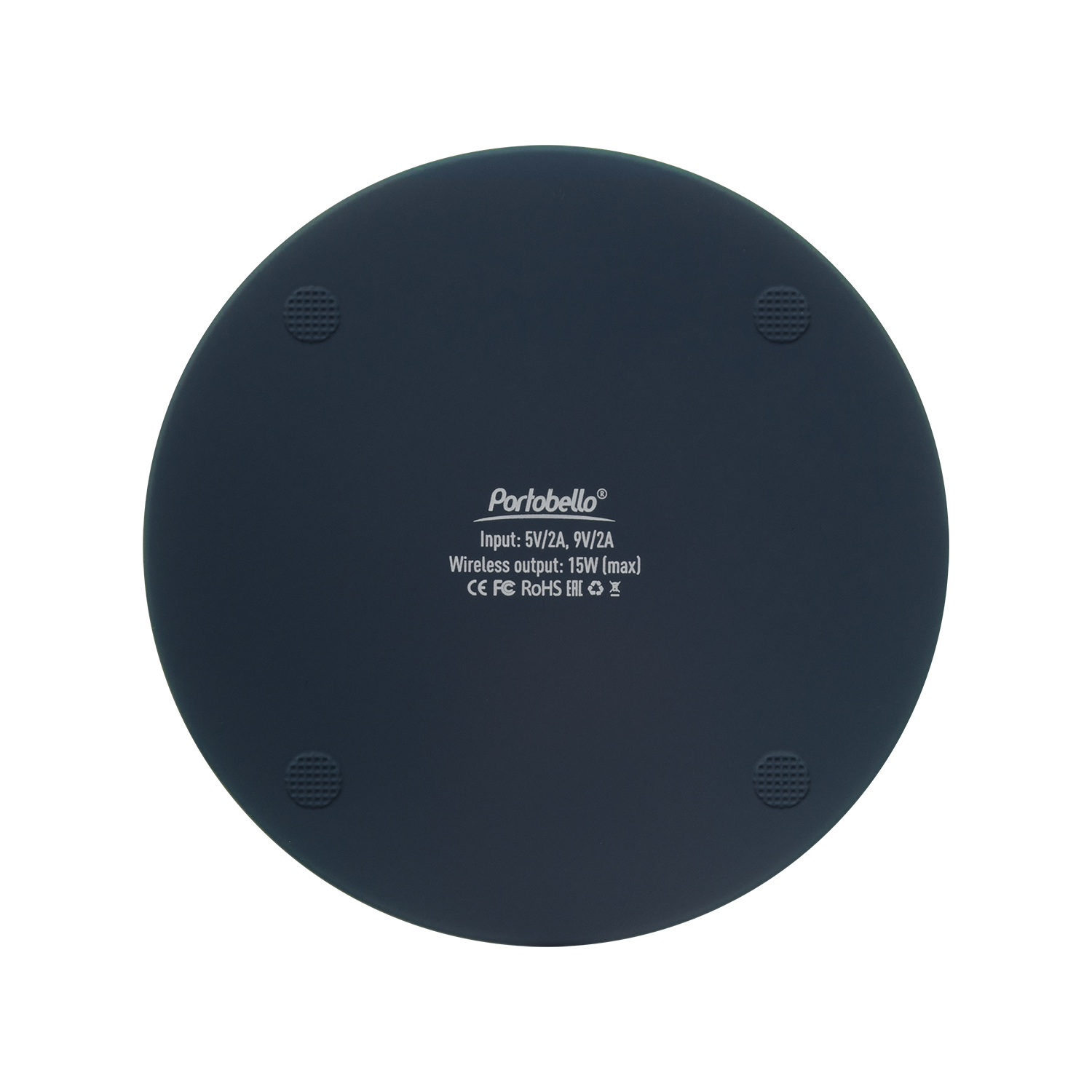 Беспроводное зарядное устройство с подсветкой 15W Auris, синее-6