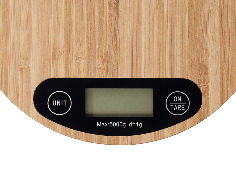 Бамбуковые кухонные весы Scale, натуральный-3