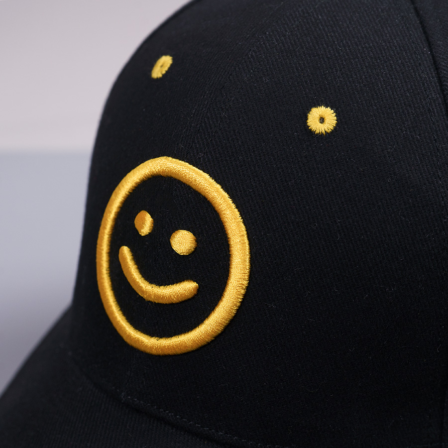 Образец бейсболка CUSTOM MERCH, 6 клиньев, металлическая застёжка с логотипом, черный-4