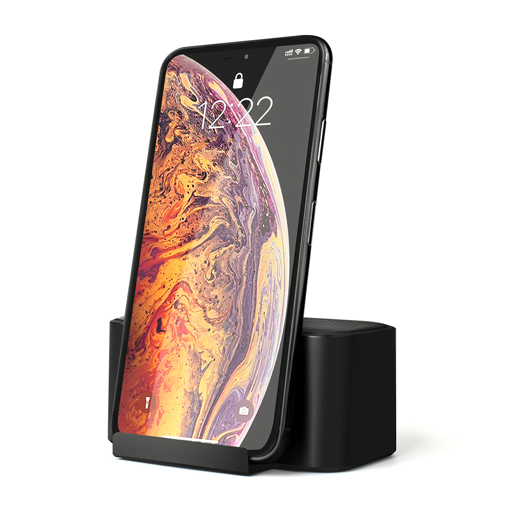 Беспроводная колонка Riffle с подсветкой гравировки, Черный-4