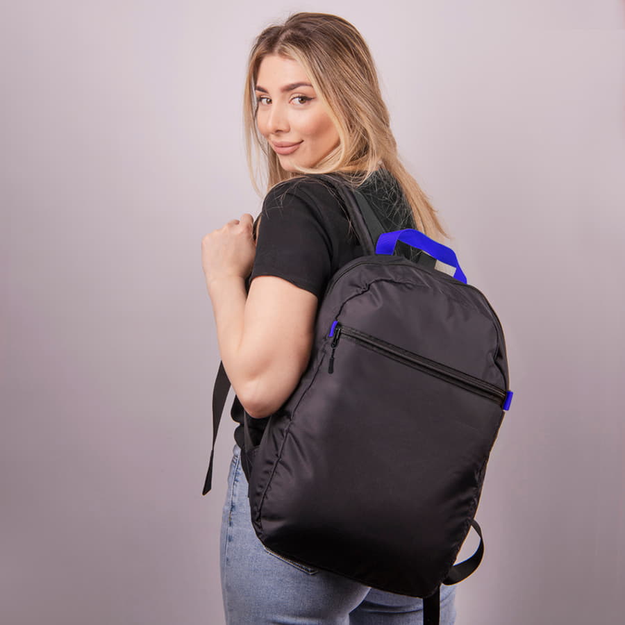 Рюкзак INTRO с ярким подкладом, синий, черный-8