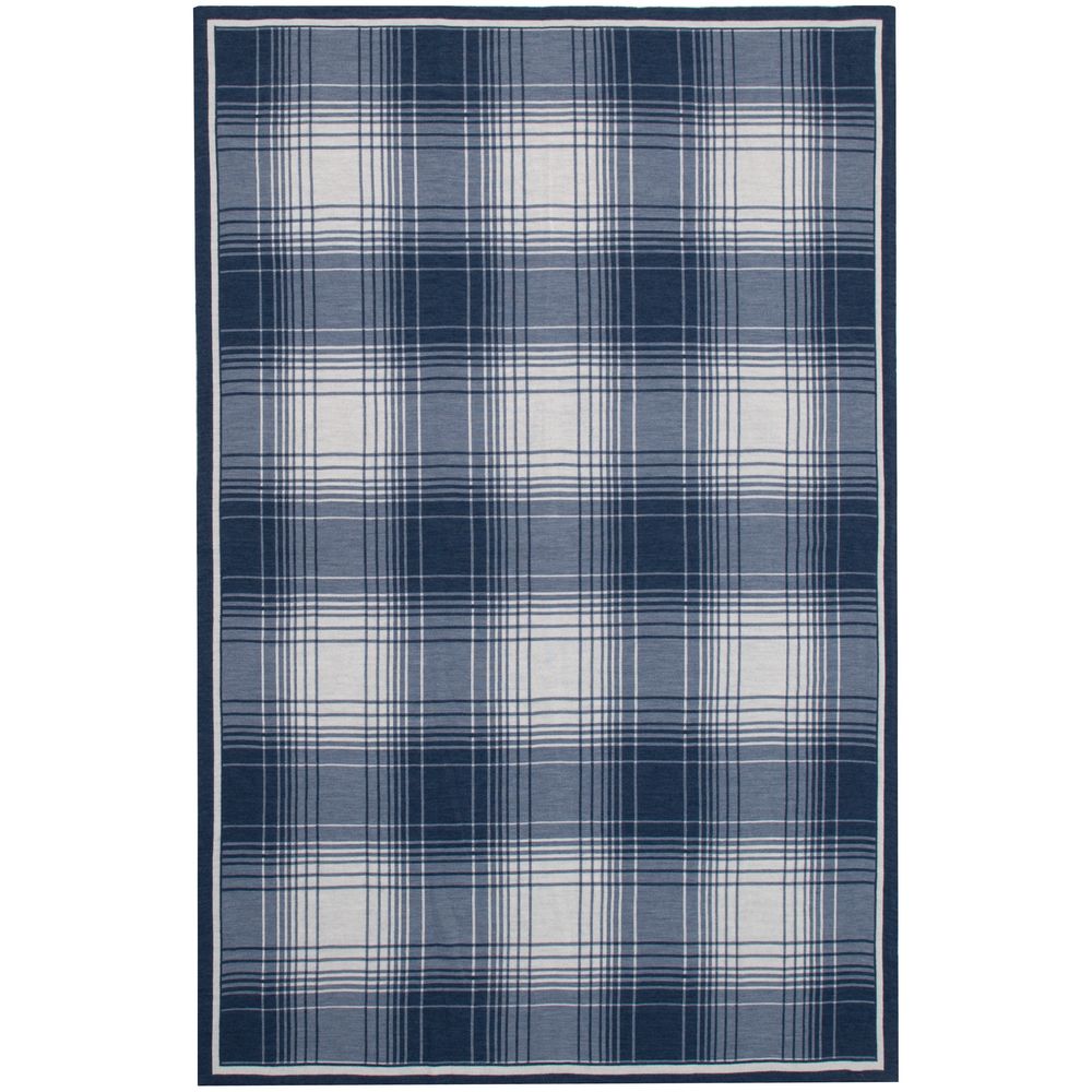 Плед Duotone, синий с белым-1