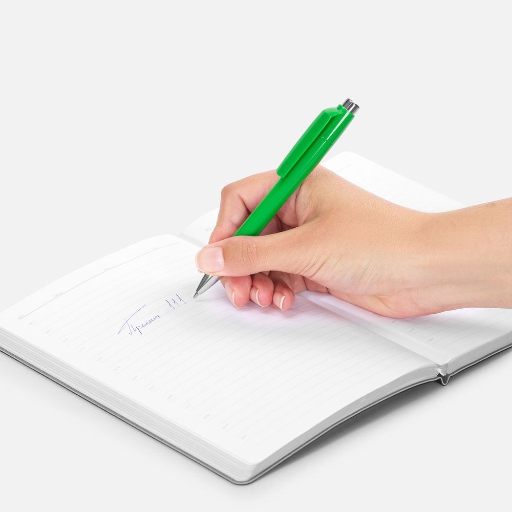 Ручка шариковая Klippa, зеленая-2