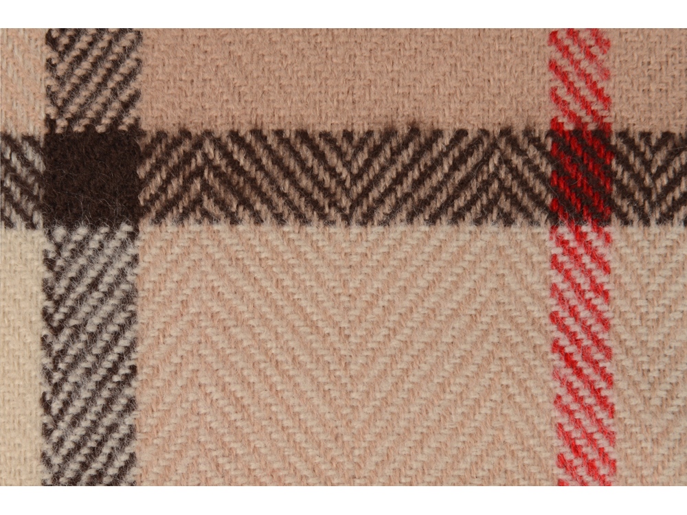 Плед акриловый в клетку Tartan, бежевый-4