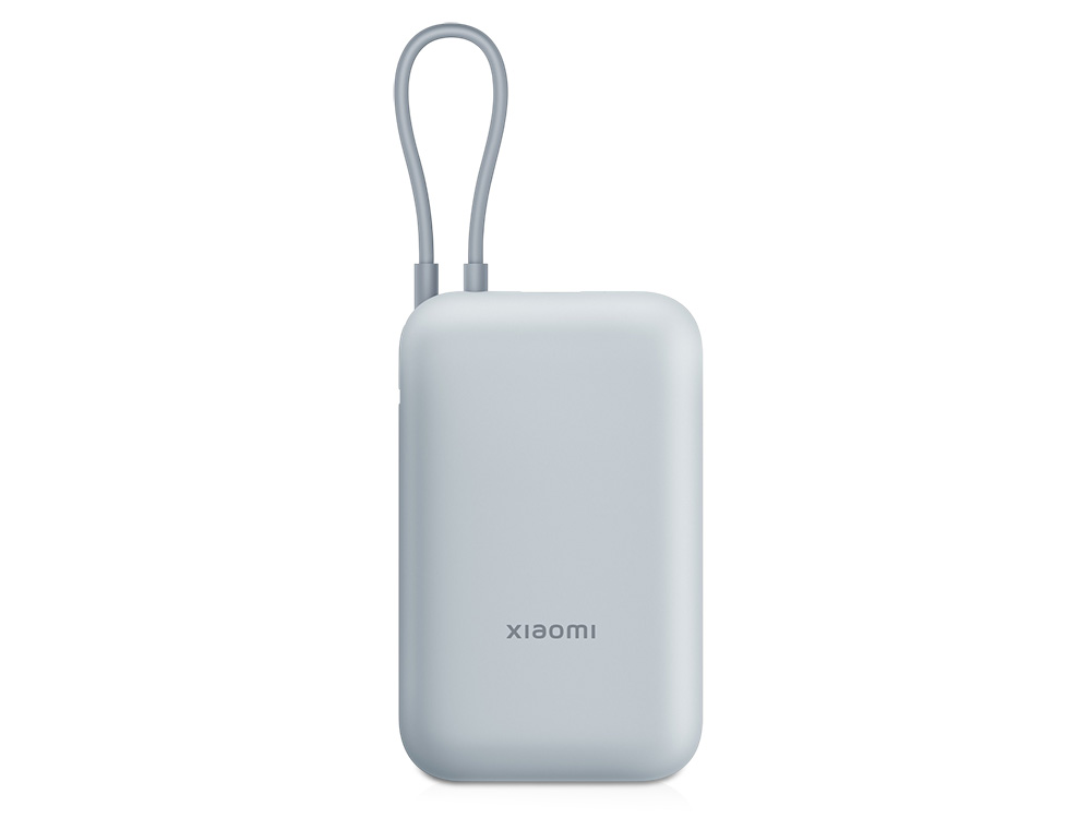 Внешний аккумулятор со встроенным кабелем Mi Power Bank 10000mAh (Integrated Cable) Ice Blue GL-0
