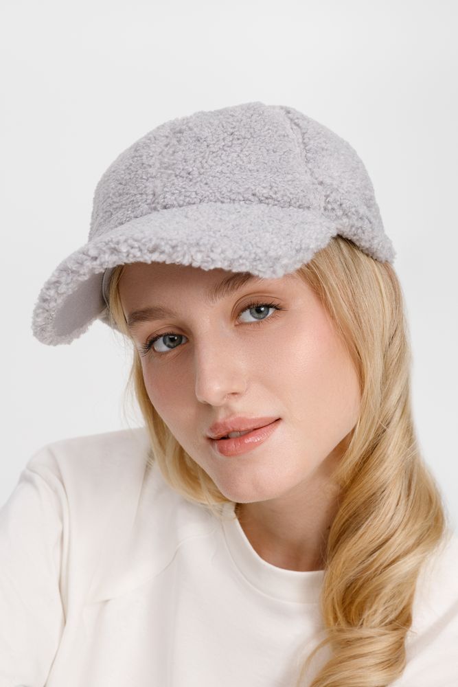 Бейсболка Oblako, утепленная, серая-7