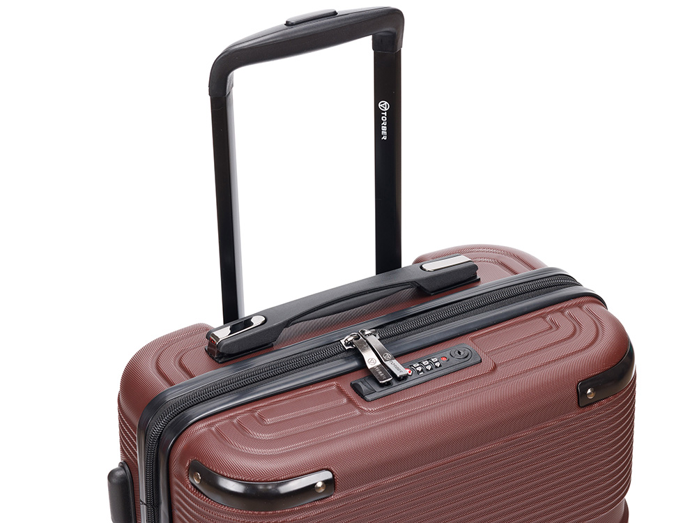 Чемодан TORBER Onego, бордовый, ABS-пластик, 59,5 х 39,5 х 24 см, 46 л-6