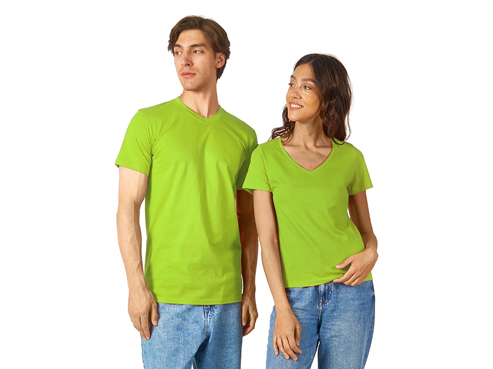 Футболка Heavy Super Club женская с V-образным вырезом, зеленое яблоко-5