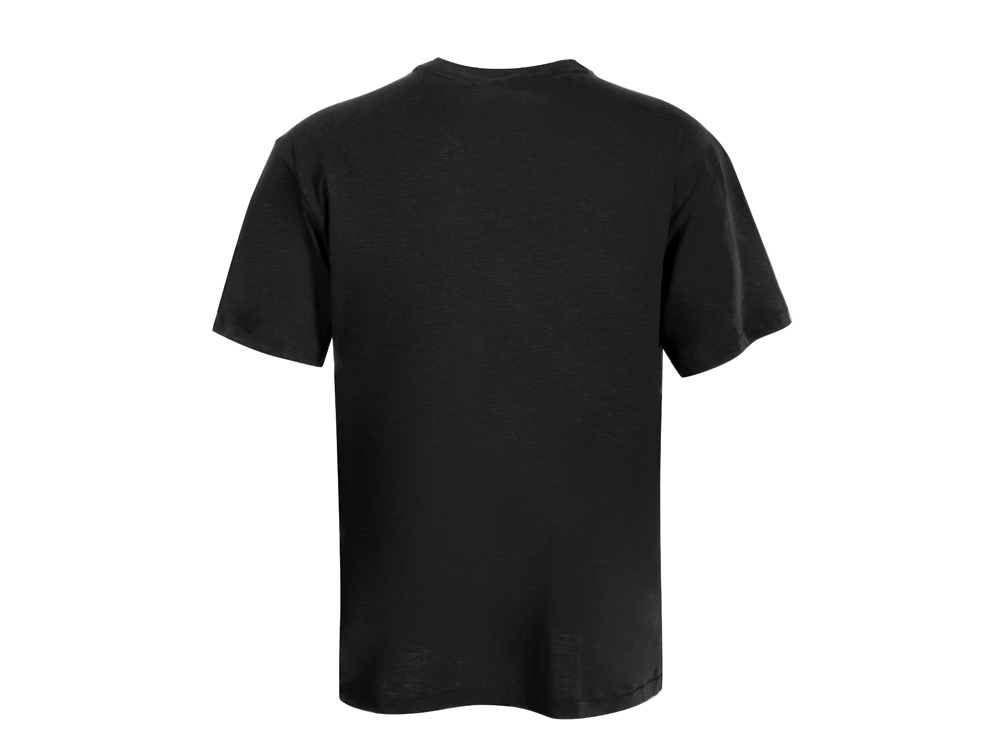 Футболка из джерси с протяжками Portofino унисекс, черный-9