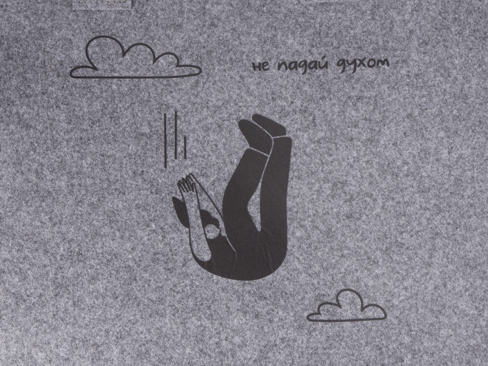 Шоппер фетровый Stratum горизонтальный из переработанного пластика (термотрансфер)-1