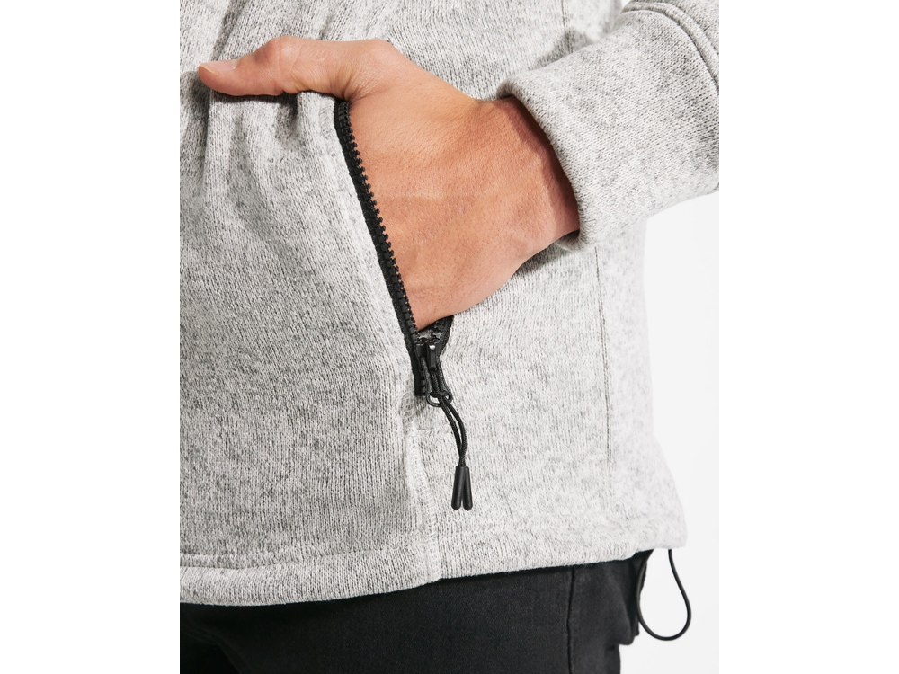 Толстовка на молнии Everest, меланжевый белый-6