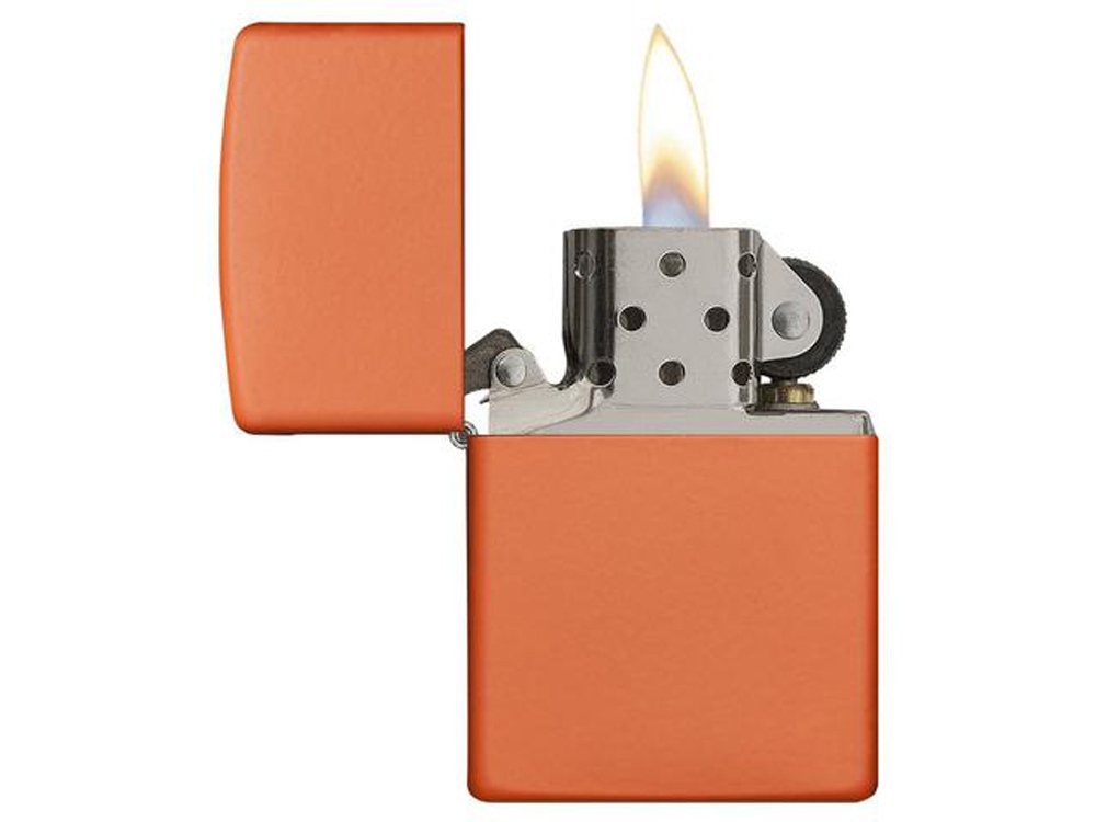 Зажигалка ZIPPO Classic с покрытием Orange Matte, латунь/сталь, оранжевая, матовая, 38x13x57 мм-3