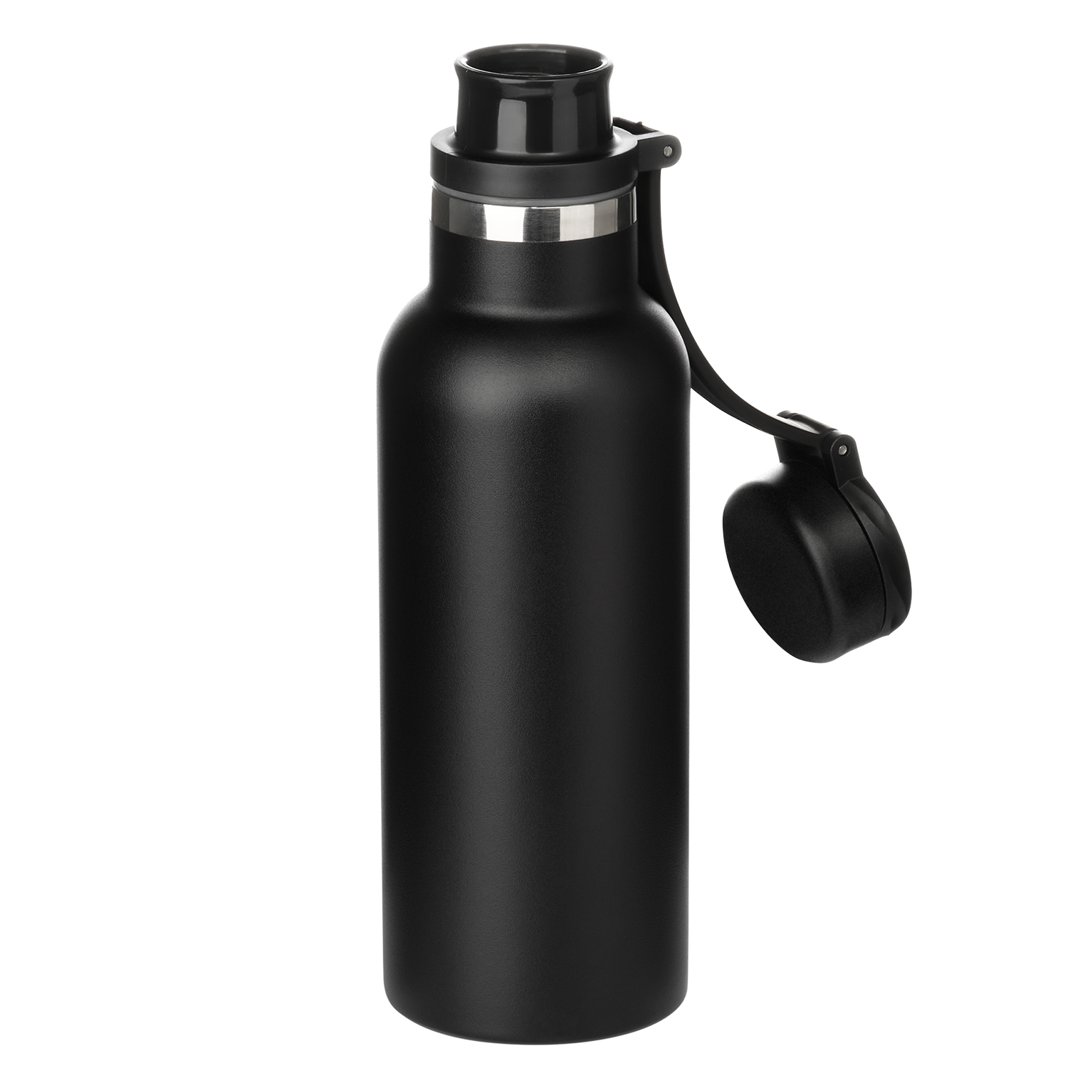 Термобутылка вакуумная герметичная Модена, черная-4