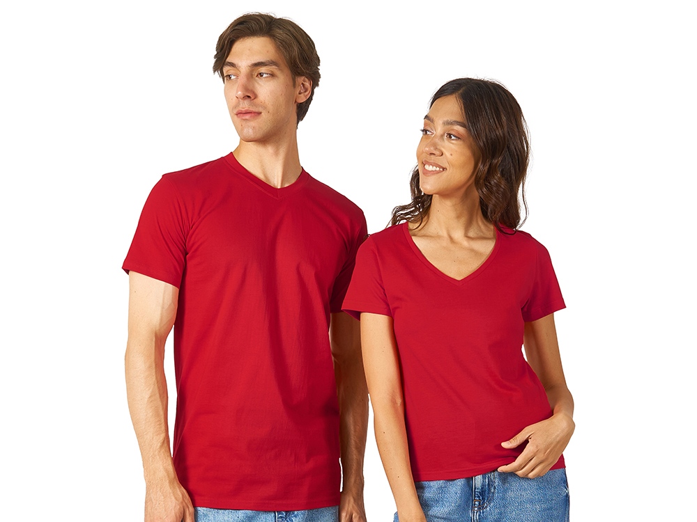 Футболка Heavy Super Club мужская с V-образным вырезом, красный-4