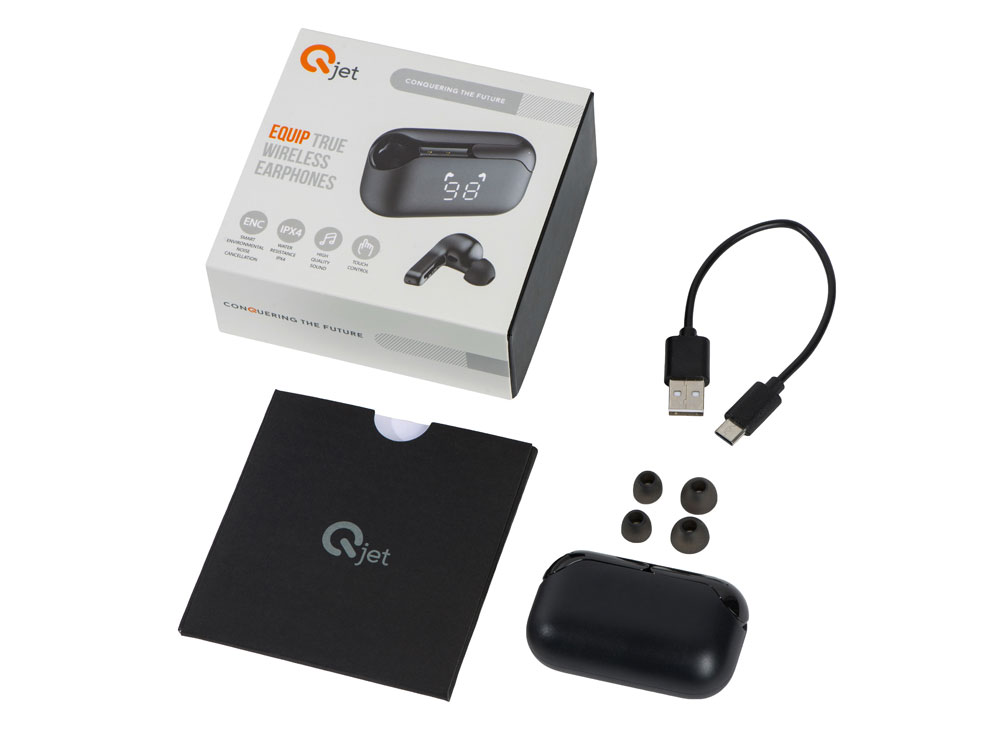 Беспроводные наушники TWS с ENC Equip, IPX4, черный-11