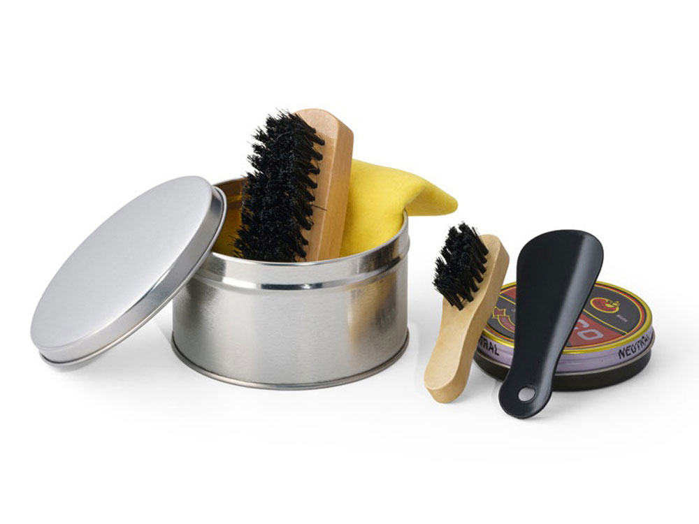 COBB. Набор для чистки обуви, Сатин серебро-0