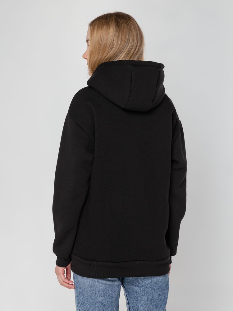 Худи унисекс оверсайз Full Swing, черное-6