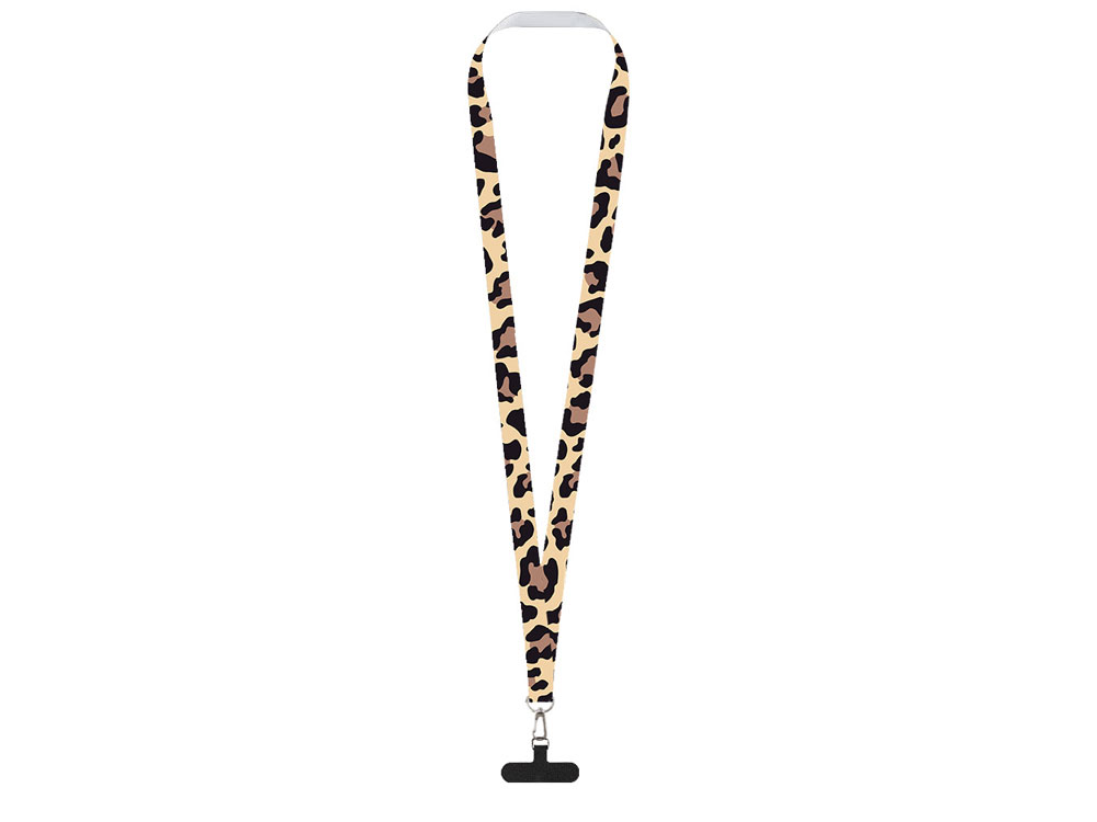 Ланъярд 2 см под сублимацию с трендовым карабином и узким держателем для телефона из ПЭ, серебристый-2