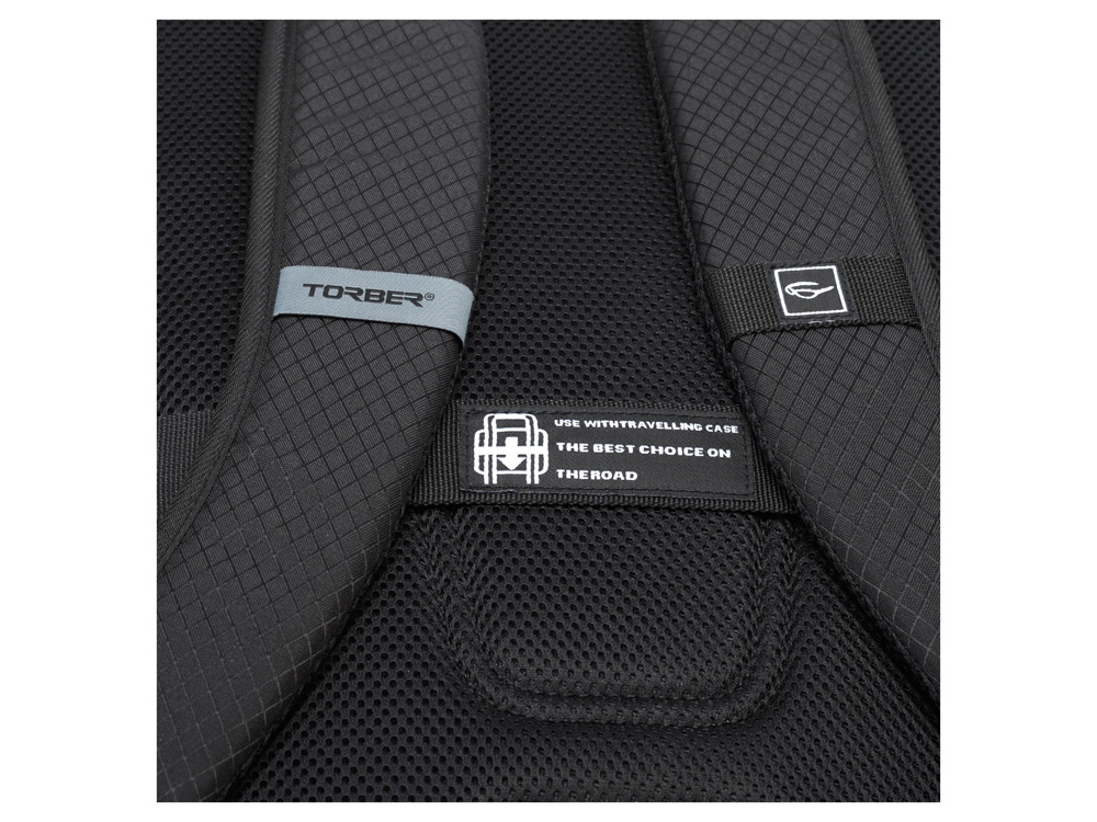 Рюкзак TORBER ПРОРЫВ с отделением для ноутбука 15, чёрный, полиэстер, 49 х 34,5 х 18,5 см-7