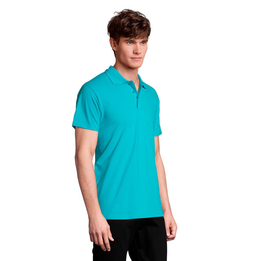 Рубашка поло мужская SPRING II 210, бирюзовый-3