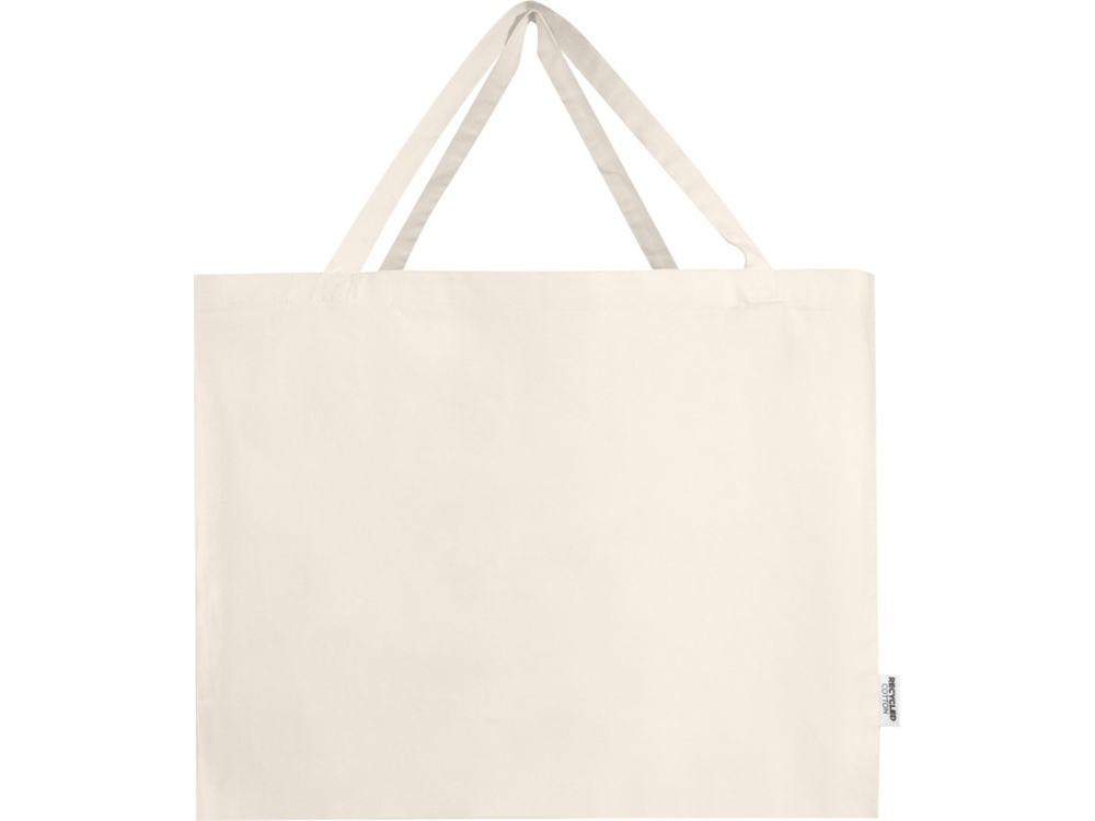 Odessa большая эко-сумка из переработанного хлопка, сертифицированного согласно GRS, плотностью 220 г/м² - Натуральный-1