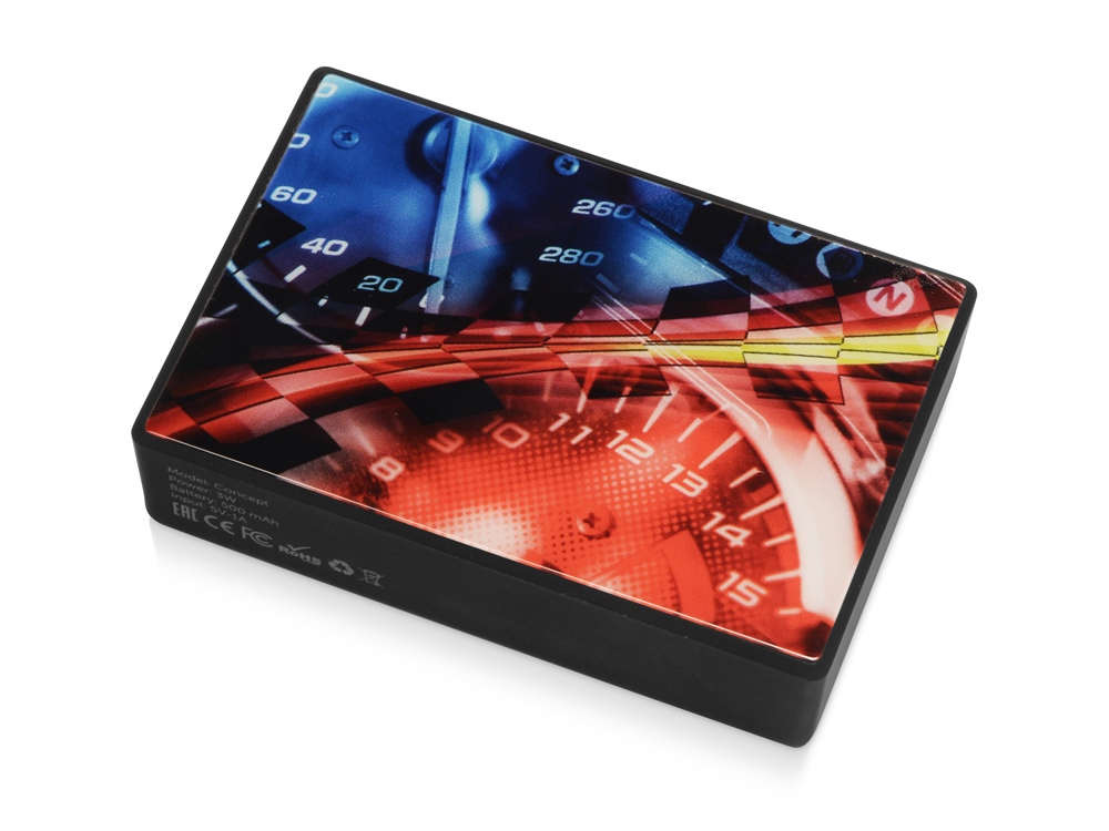 Портативная колонка Concept с полноцетной печатью, черный-9