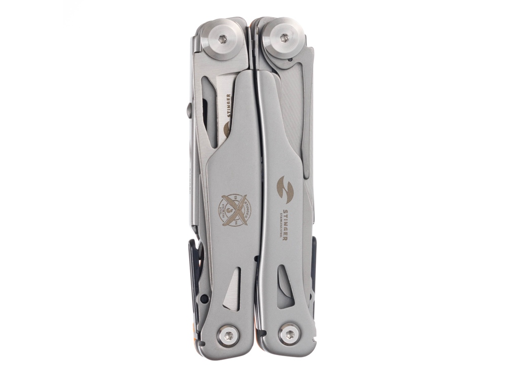 Мультитул Stinger, 106 мм, 15 функций, сталь/АБС-пластик, оранжевый, в комплекте нейлоновый чехол-4