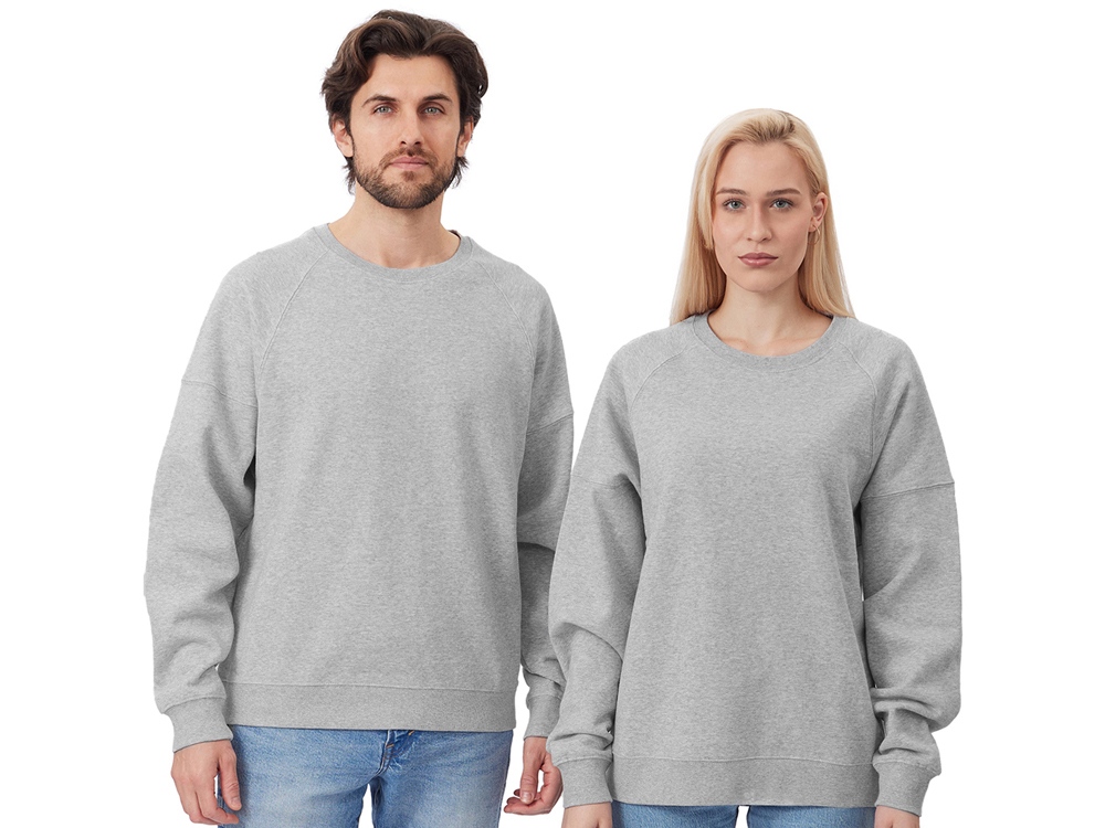 Свитшот оверсайз Paris, унисекс, серый меланж-0